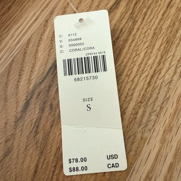 NEW Anthropologie Lace Up Back Flutter Top Coral Size Small - Picture 7 of 10